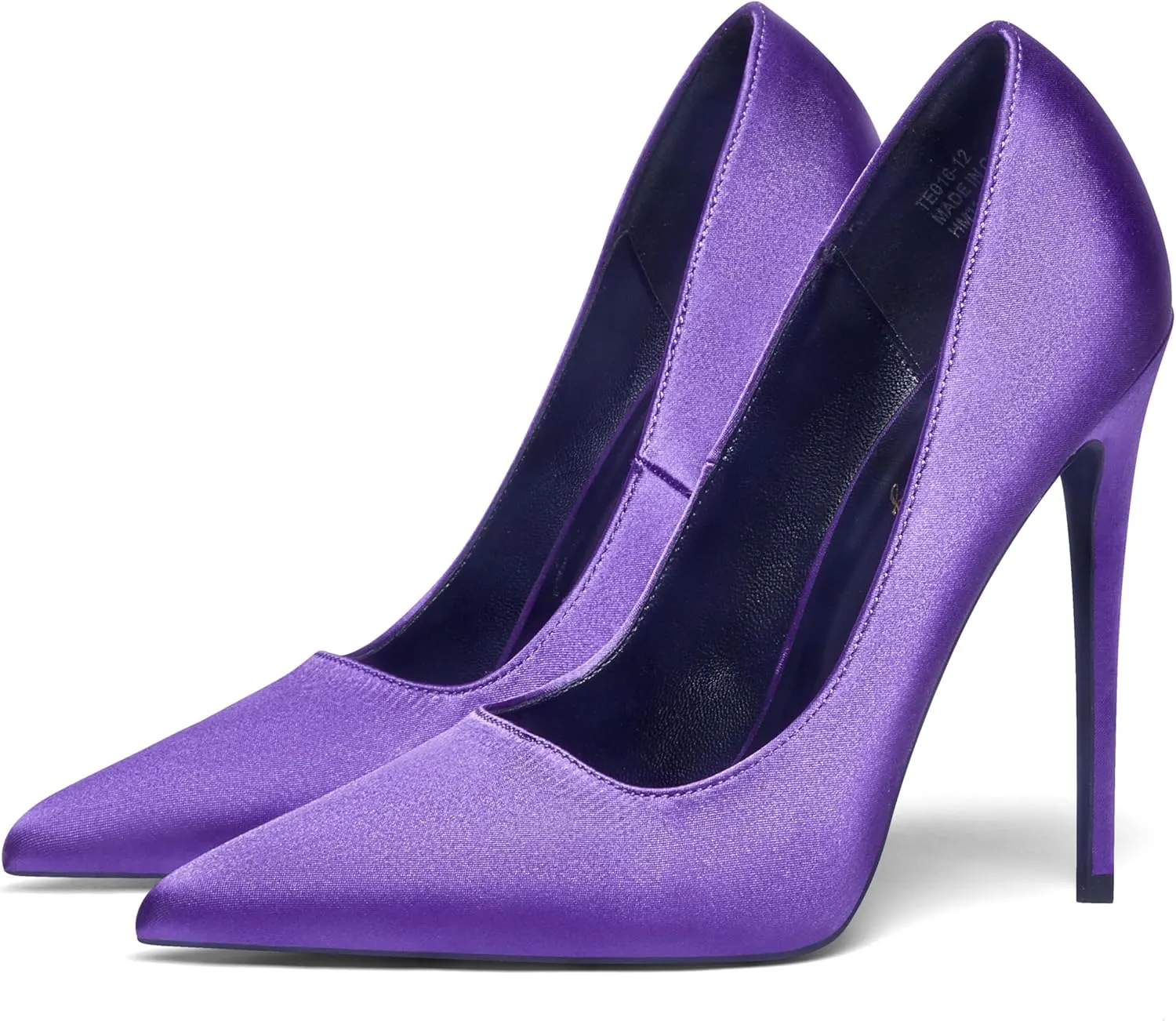 Elisabet Tang High Heels Womens Pointed Toe Heels Satin Pumps Stiletto Bridal Party Dress Evening Wedding Shoes for Woman