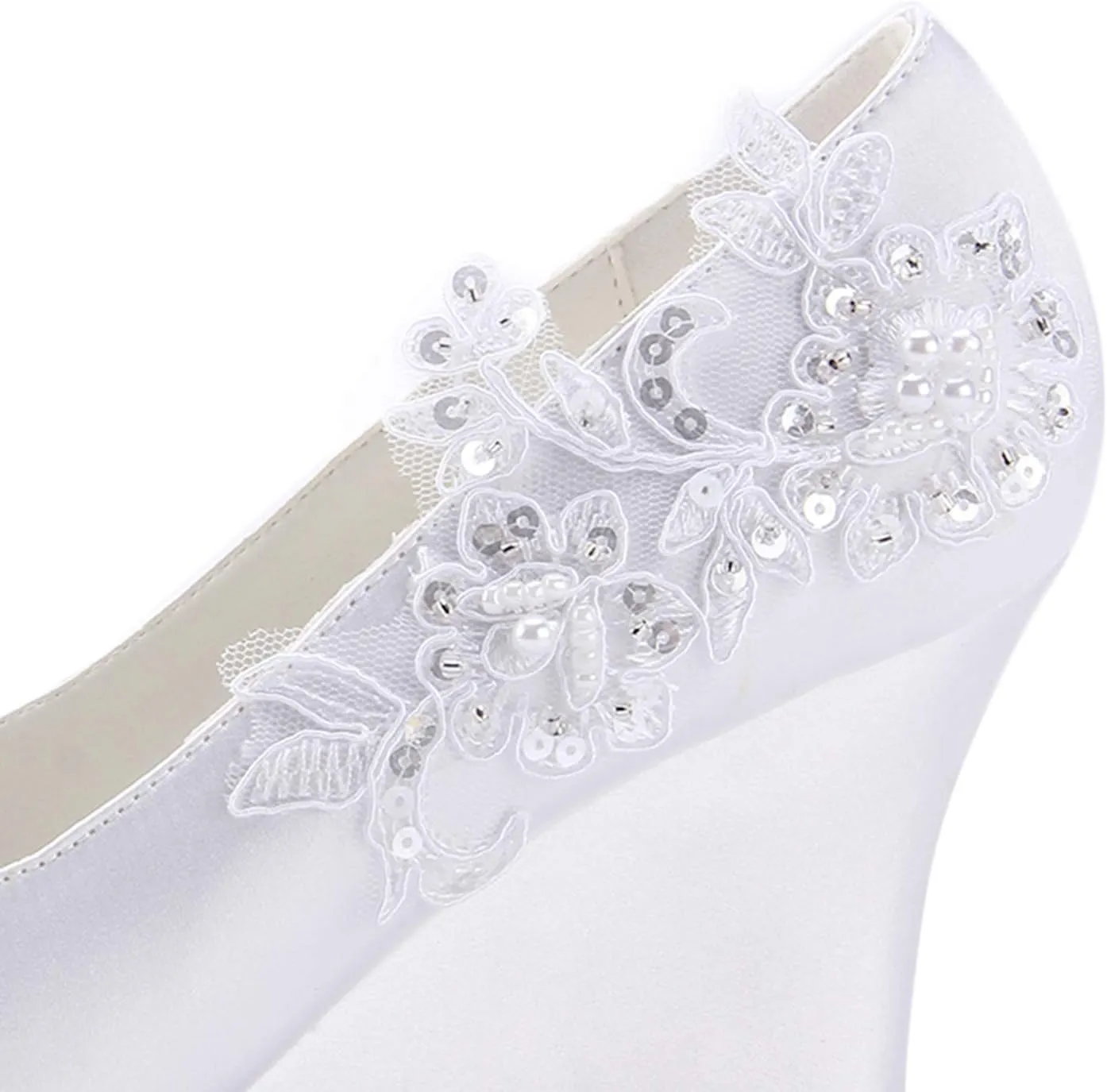 Emily Bridal Brautschuhe Mutter der Braut Schuhe Peep Toe Bow Wedge Schuhe