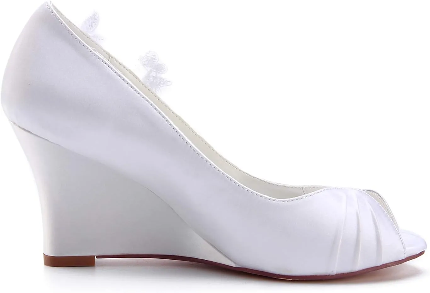 Emily Bridal Brautschuhe Mutter der Braut Schuhe Peep Toe Bow Wedge Schuhe