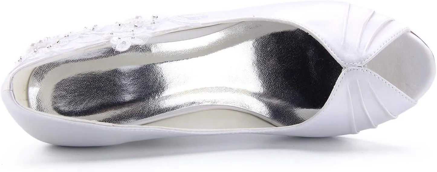 Emily Bridal Brautschuhe Mutter der Braut Schuhe Peep Toe Bow Wedge Schuhe