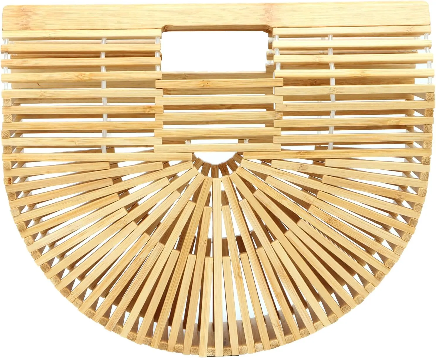 Emprier Vintage Bamboo Bags for women Handmade Straw Bags Summer Beach Purses Basket Handbags