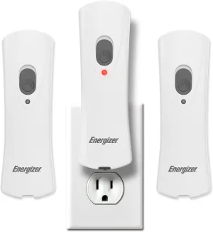 Energizer Weatheready Rechargeable Compact Handheld Light, Plug-in LED Emergency Flashlight, Automatic Turn-On, Built-in Battery Included, 3 Count