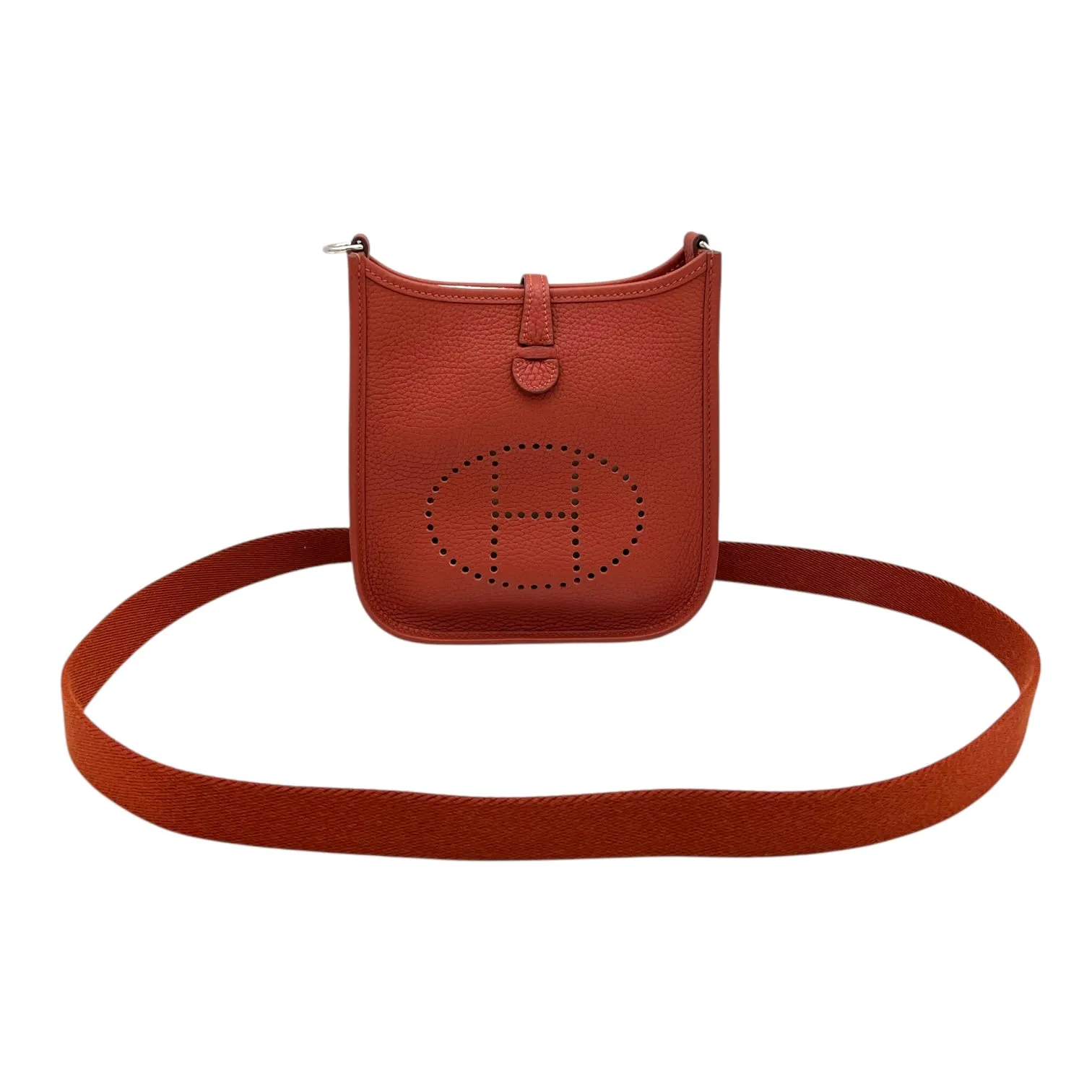 Evelyne TPM Red Crossbody Bag in Clemence, Palladium hardware
