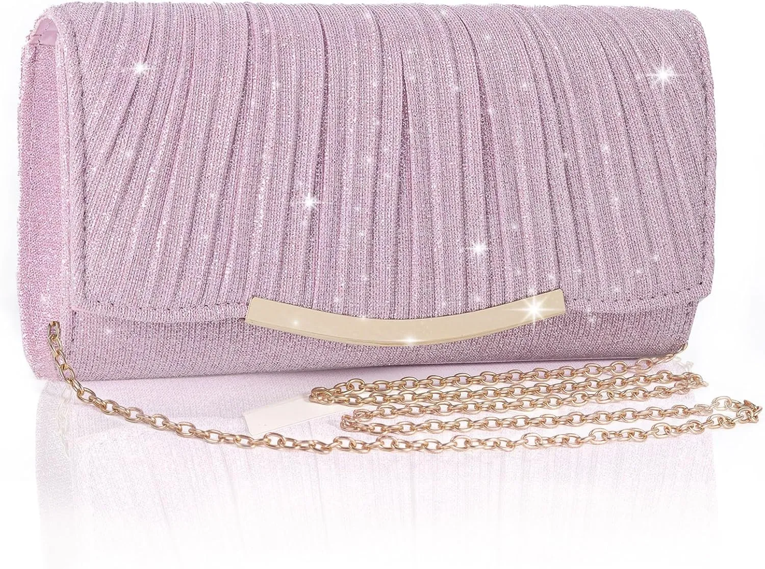 Evening Bag Clutch Purses for Women Wedding Bag Sparkling Party Handbag with Detachable Chain