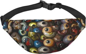 Eye Balls Fanny Pack for Men Women Belt Bag Fashion Waist Bag Everywhere Crossbody Bag Wallet Hip Bum Bag with Adjustable Strap Waterproof Chest Bag for Travel Hiking Sports