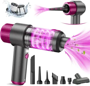 EYYA Handheld Car Vacuum Cleaner Cordless, 15000PA High Power Car Vacuum Cleaner & Air Duster, 4-in-1 Portable Mini Car Vacuum Cleaner with LED Light, Hand Held Vacuum Cleaner for Car Home Office