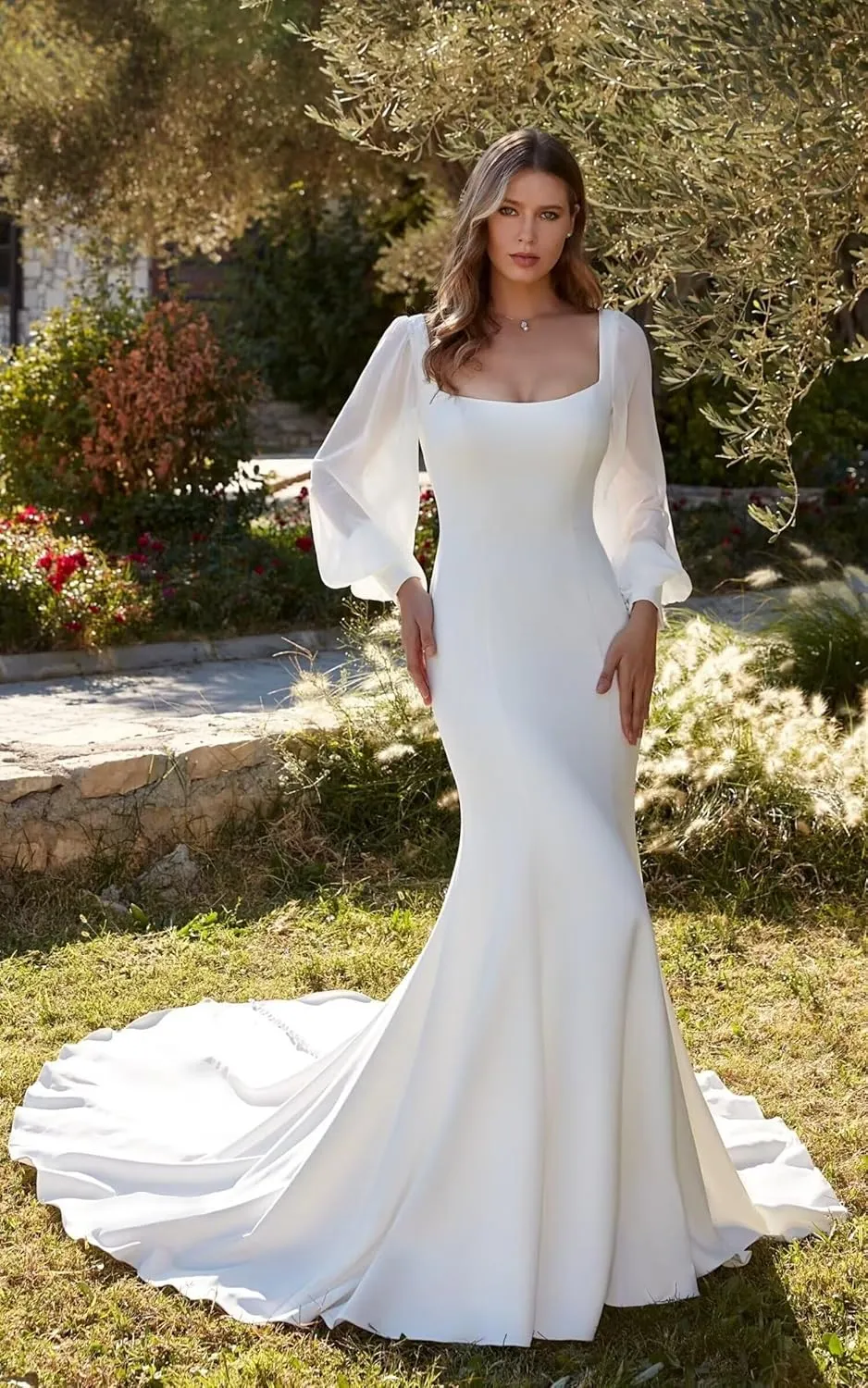 Fair Lady Wedding Dresses for Bride 2025 V Neck Beaded Straps Lace Appliques Bridal Gown for Women