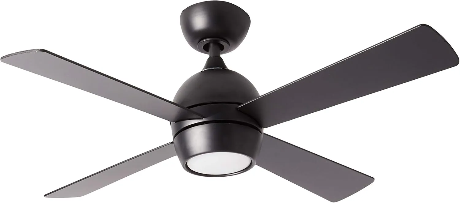 Fanimation 44 inch Indoor Ceiling Fan with LED Light Kit - Black