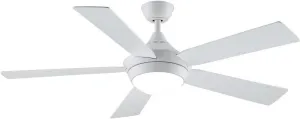 Fanimation Celano v2 Indoor Ceiling Fan with Matte White Blades and LED Light Kit 52 inch - Matte White