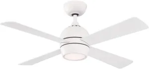 Fanimation FP7644MW Kwad 44 Ceiling Fan, Matte White