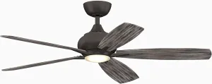 Fanimation FP8533GR Doren Ceiling Fan with LED Light Kit, Matte Greige, 13.65x52.00x52.00