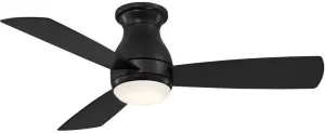 Fanimation Hugh Indoor/Outdoor Ceiling Fan with Blades and LED Light Kit 44 inch - Black
