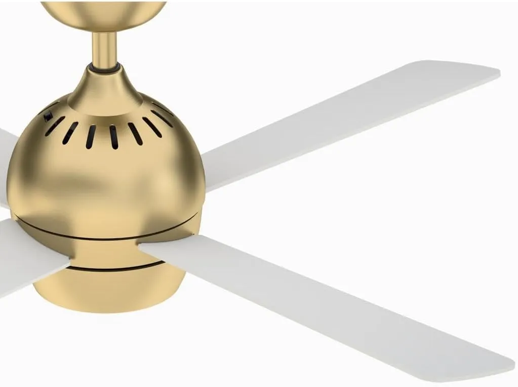 Fanimation Kwad 44 inch Indoor Ceiling Fan with LED Light Kit, Brushed Satin Brass