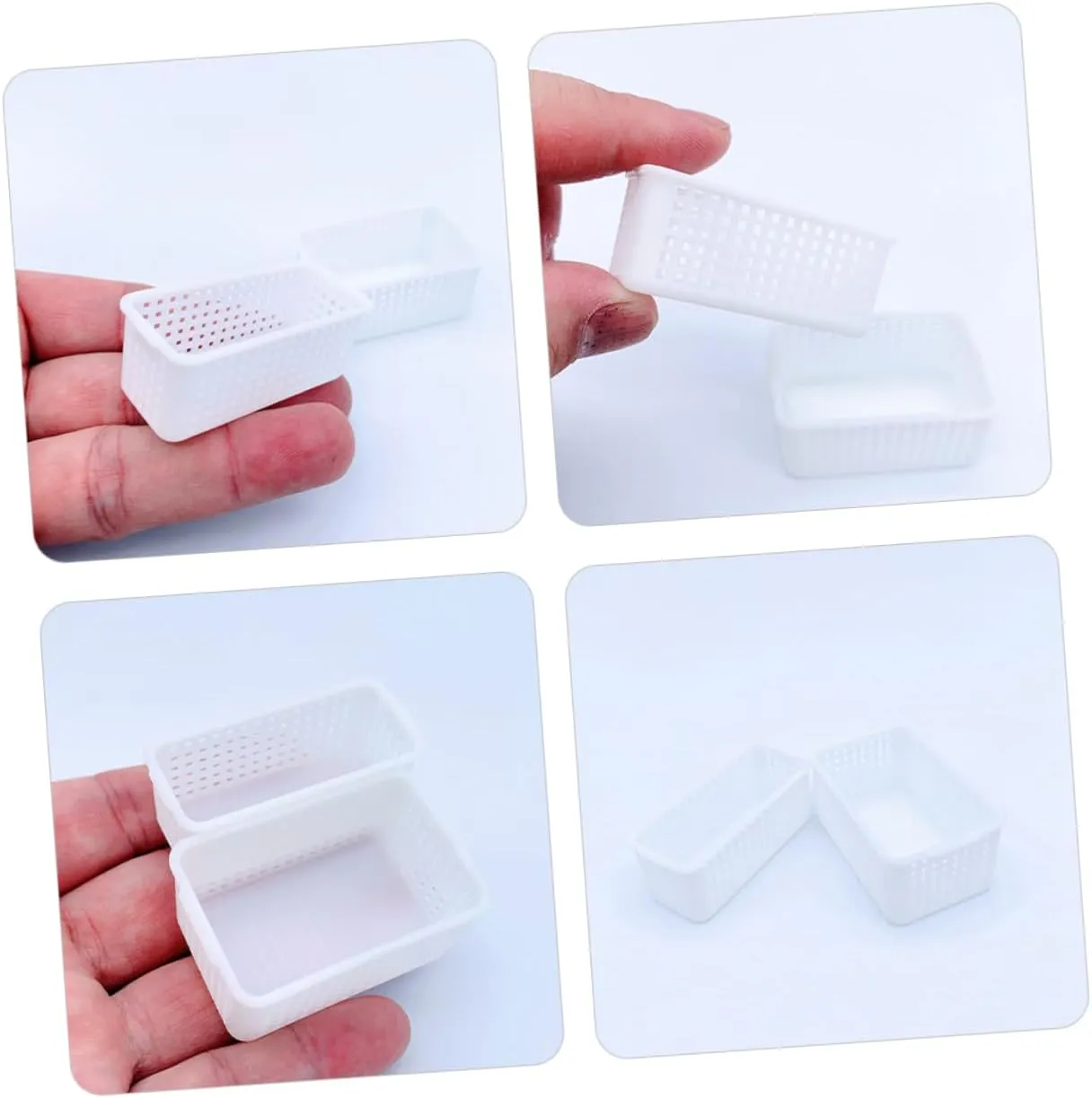 FAVOMOTO 4sets 2pcs Mini Basket for Dollhouse Decor Tiny Storage Baskets with Simple Design for Creative Play Organization Miniature Spaces 2pcs*4