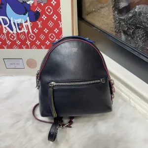 Fendi Embellished Black Leather Crossbody Bag