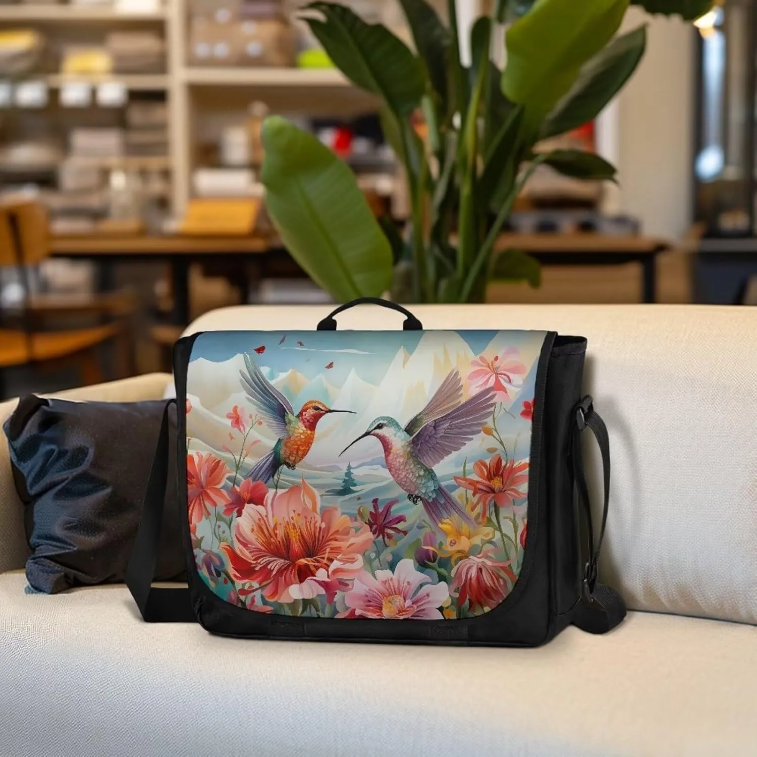 Flap Messenger Bag for Women Vintage Crossbody Bag Classic Shoulder Handbag Large Satchel Bag fits 13",15" Laptop