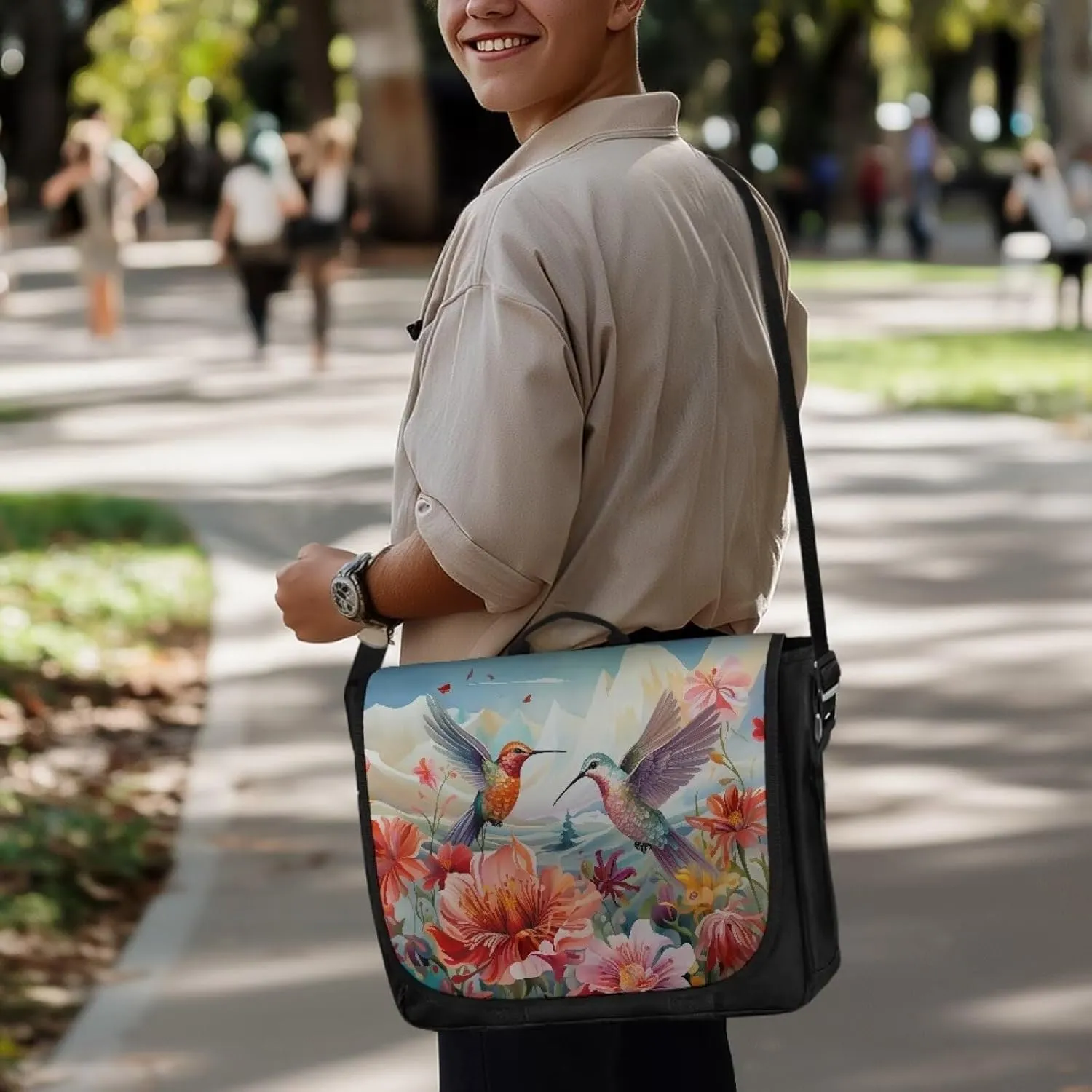 Flap Messenger Bag for Women Vintage Crossbody Bag Classic Shoulder Handbag Large Satchel Bag fits 13",15" Laptop