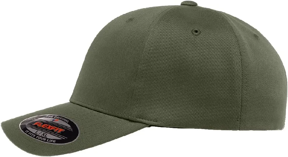 Flexfit Wooly Combed Premium 6-Panel Structured Baseball Cap | Stretch Fitted | Bulk Pack Available