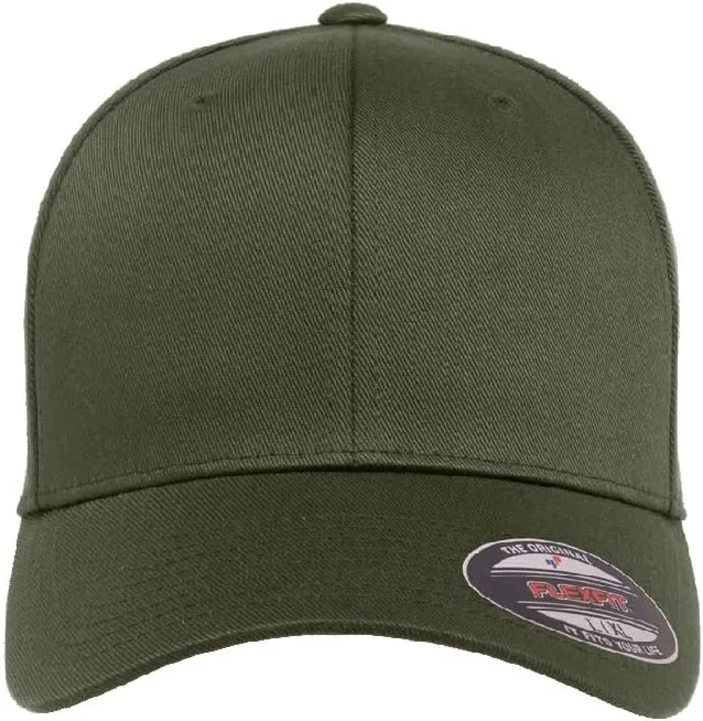 Flexfit Wooly Combed Premium 6-Panel Structured Baseball Cap | Stretch Fitted | Bulk Pack Available