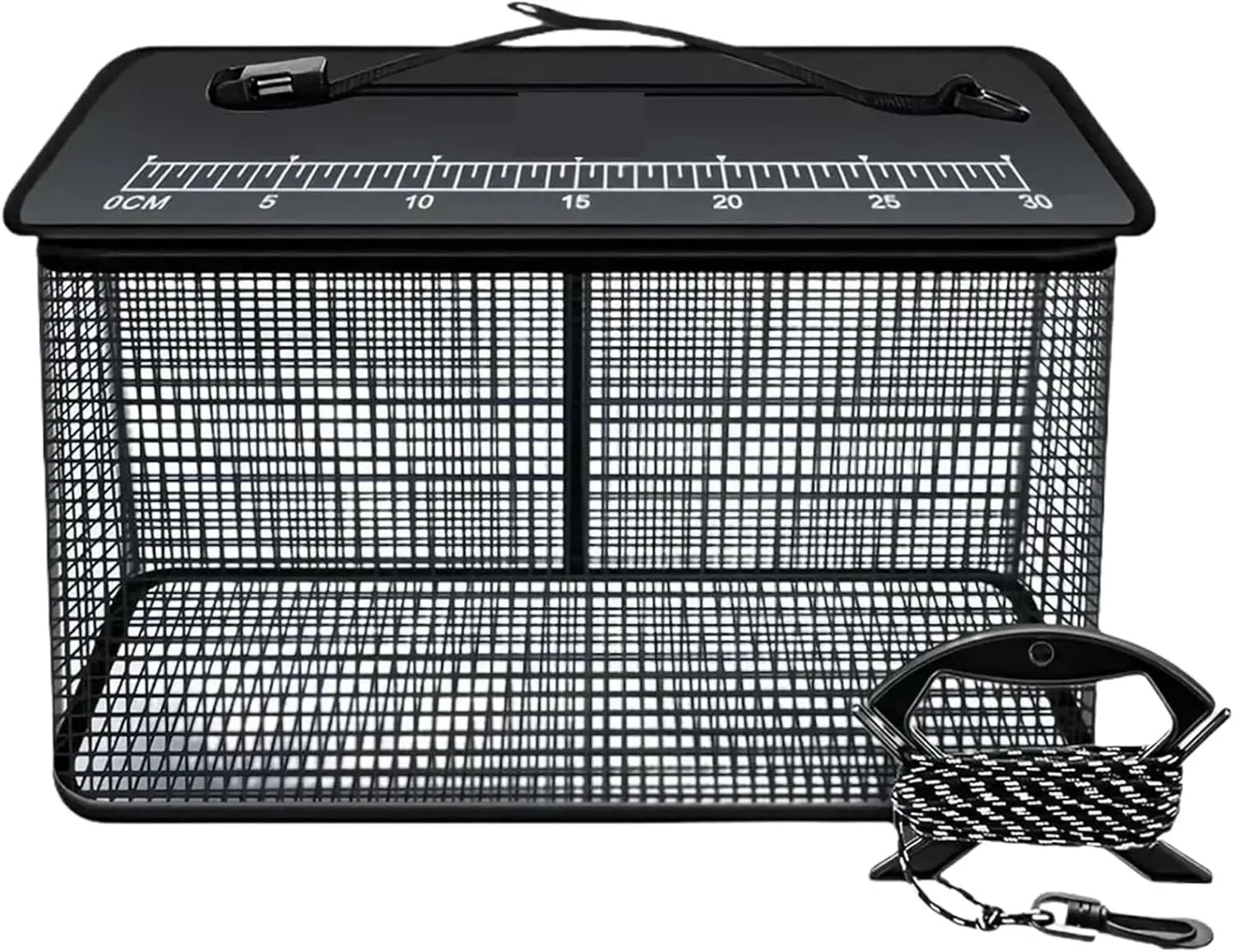 Floating Fishing Basket Collapsible Fishing Net Cage for Live Caught Fish Shrimp Bucket Trap 19L/47L Black/Orange