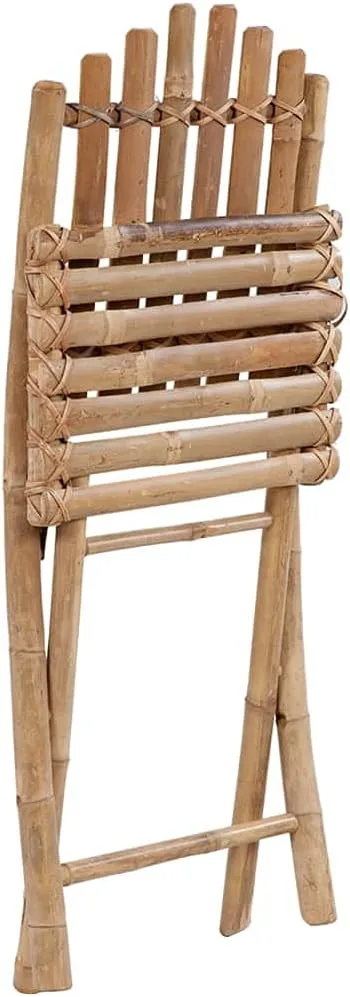 Foldable Bamboo Patio Chairs with Cushions 2-Piece Set Outdoor Furniture for Garden, Poolside, Beach, and Backyard – Durable Weather-Resistant Design