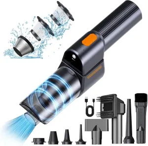 for Tesla Car Vacuum Cleaner Cordless, for Tesla Model Y/3/S/X Accessories, 18000PA High Power Handheld Cleaner with LED Light, 8 in 1 Portable Vacuum, 3 Speeds, 180° Foldable, 2H Fast Charge
