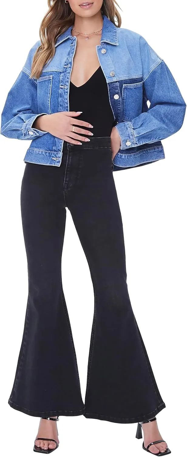 Forever 21 Women's Colorblock Denim Jacket