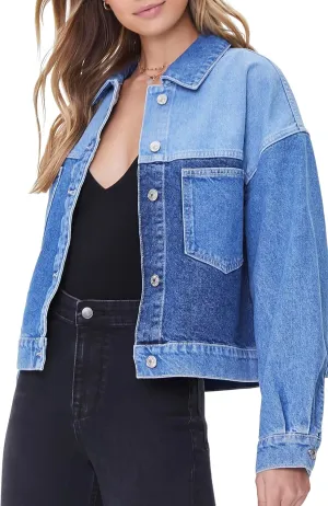 Forever 21 Women's Colorblock Denim Jacket
