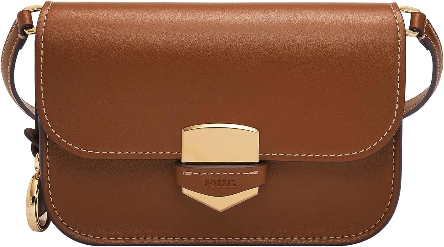 Fossil Women's Lennox Leather Flap Crossbody Bag