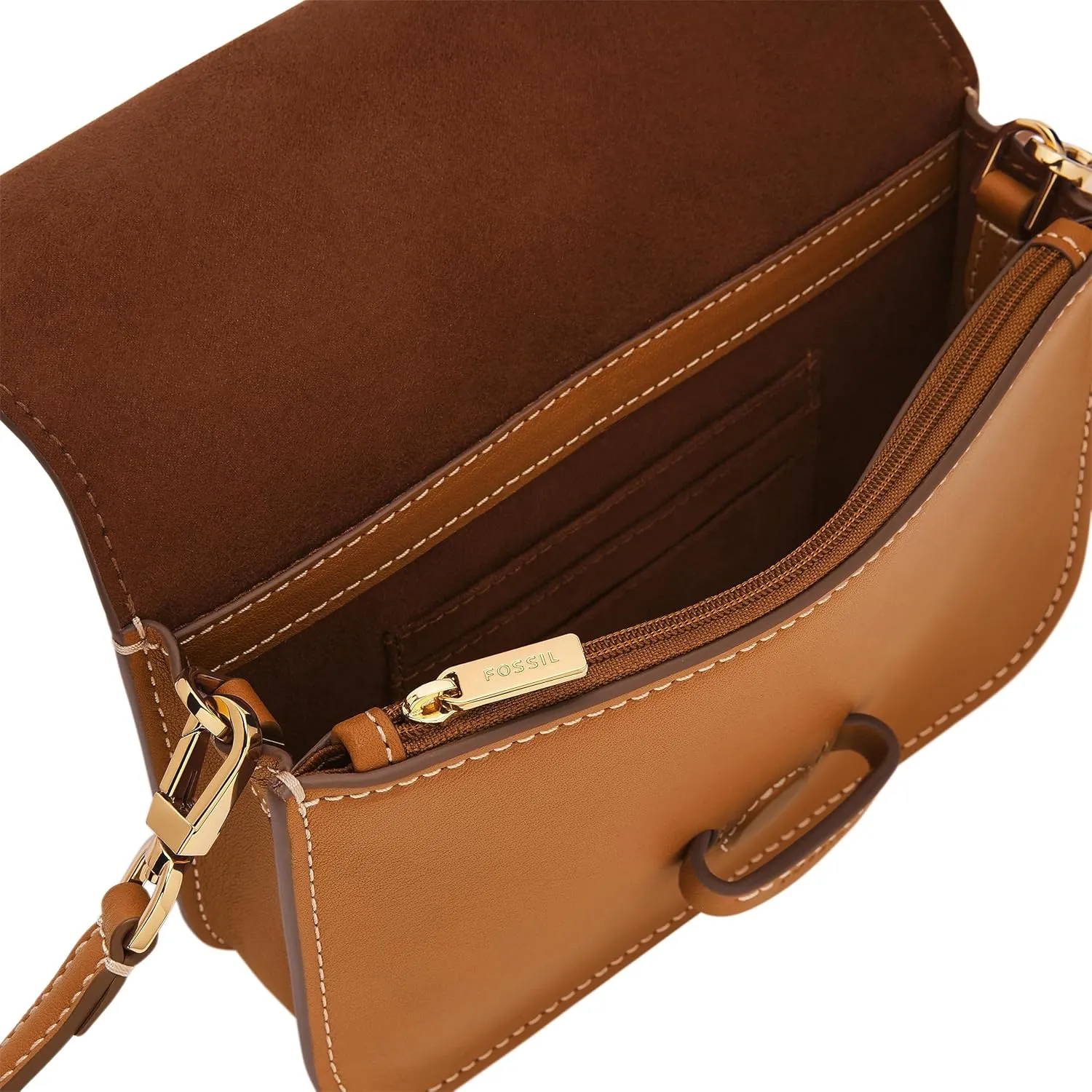 Fossil Women's Lennox Leather Flap Crossbody Bag