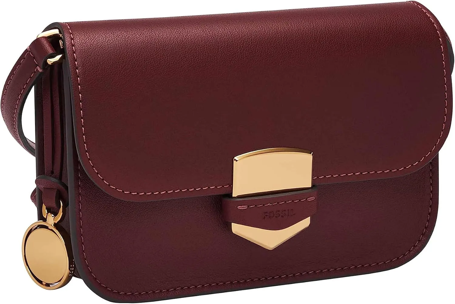 Fossil Women's Lennox Leather Flap Crossbody Bag