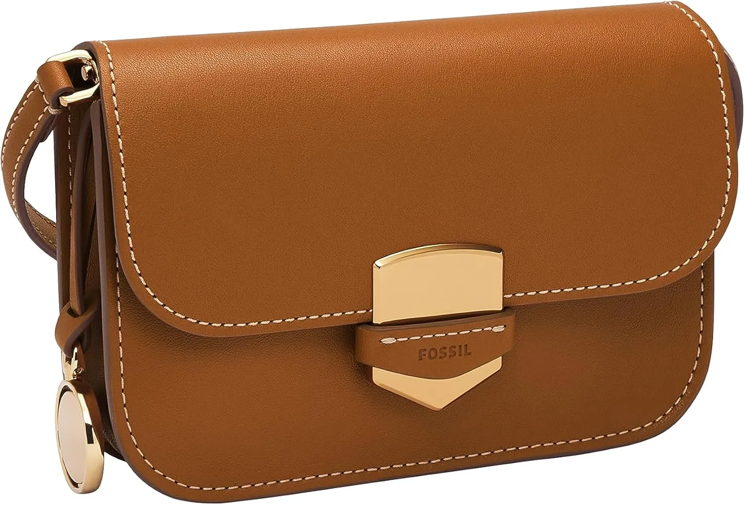 Fossil Women's Lennox Leather Flap Crossbody Bag