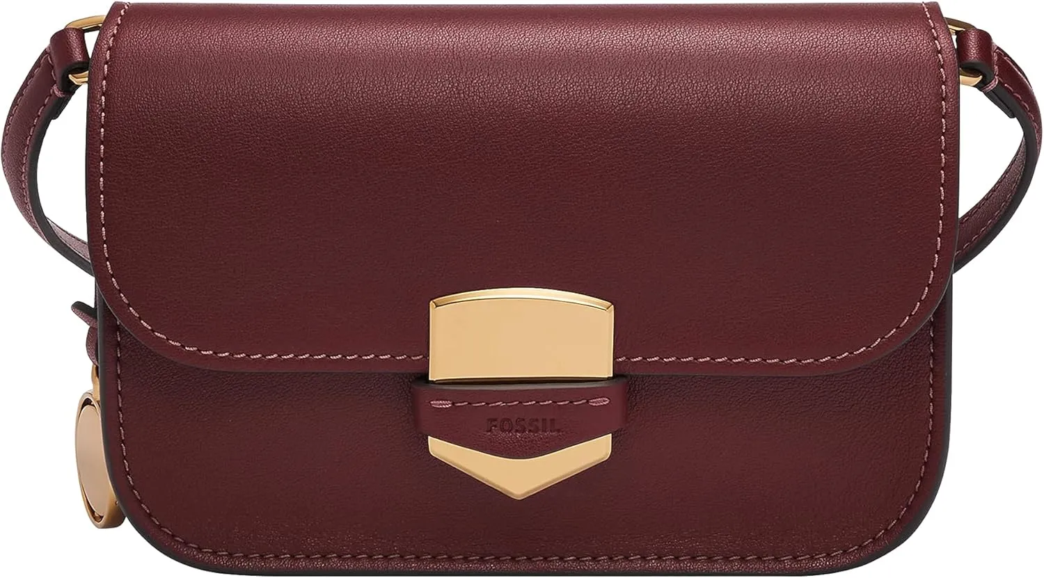 Fossil Women's Lennox Leather Flap Crossbody Bag