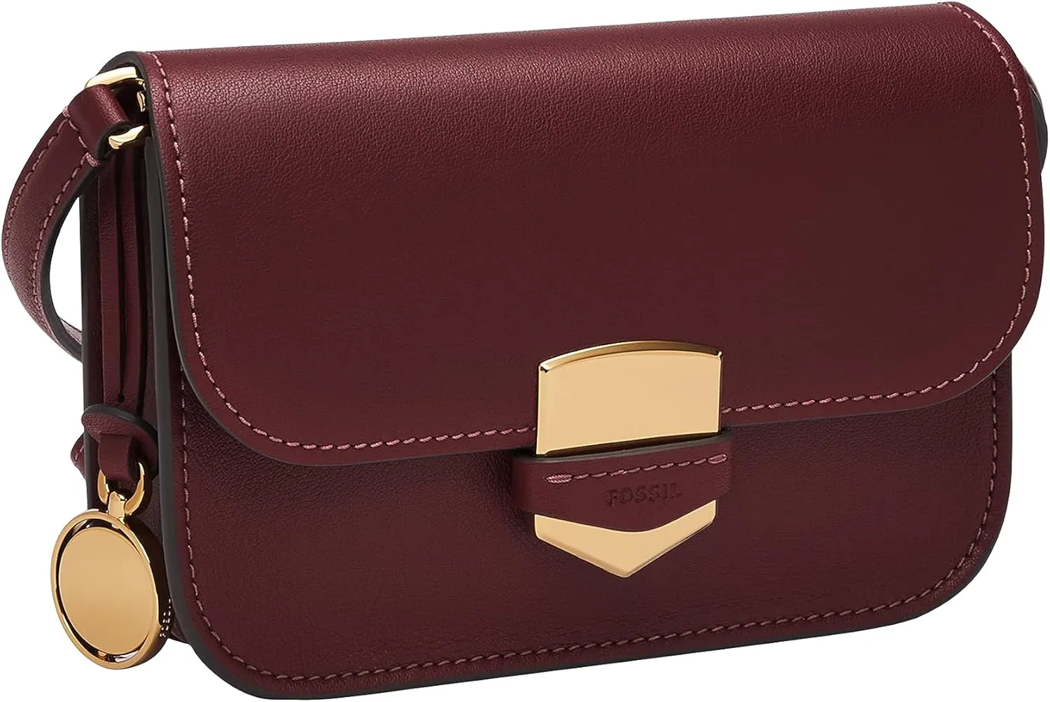 Fossil Women's Lennox Leather Flap Crossbody Bag