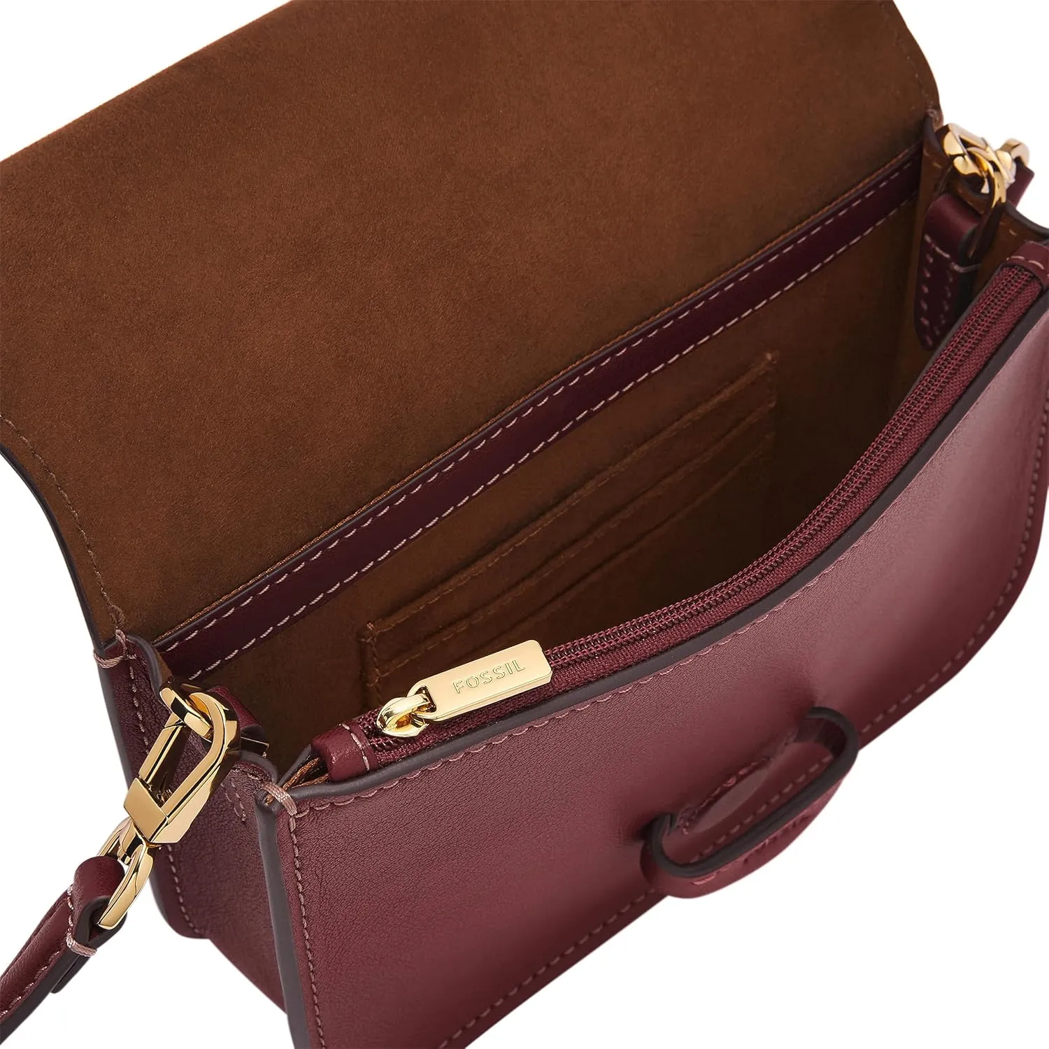 Fossil Women's Lennox Leather Flap Crossbody Bag
