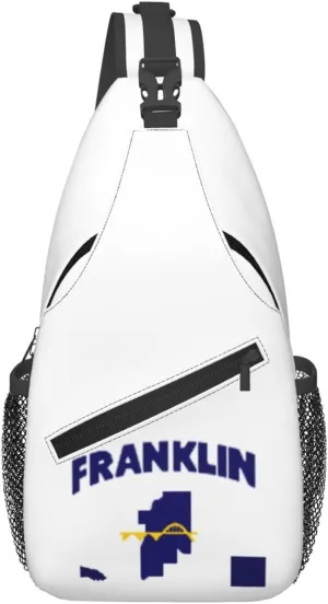Franklin County Ar Flag Crossbody Bags For Women Men Chest Backpack Gym Shoulder Bag Travel Outdoor Sports Casual Crossbody Bags