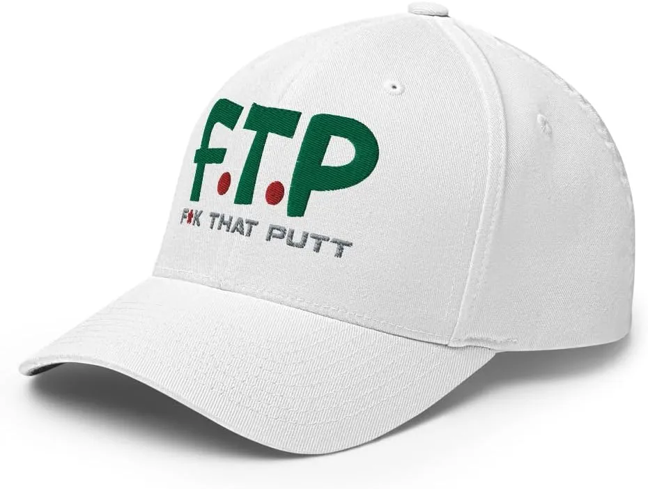 FTP FK That Put- Funny Golf Hat - Flexfit White