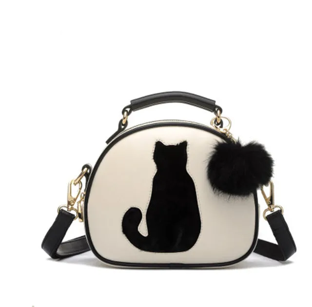 Fur High-demand New Cute Bags Women Fully-featured Ball  Cat Shoulder With