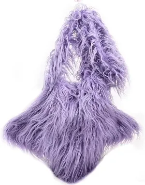 Fur Shoulder Bag for Women Y2k Star Shape Fluffy Crossbody Bag Solid Color Feather Messenger Bag Tote Bag