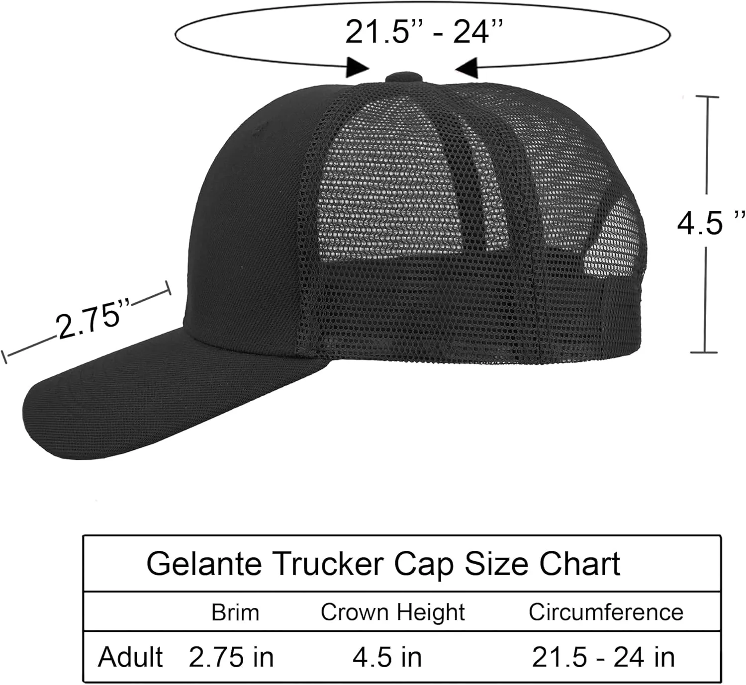 Gelante Mesh Trucker Hat Baseball Cap Structured Front Panel Wholesale LOT 12 Pack