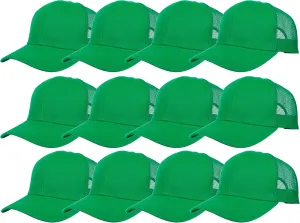 Gelante Mesh Trucker Hat Baseball Cap Structured Front Panel Wholesale LOT 12 Pack