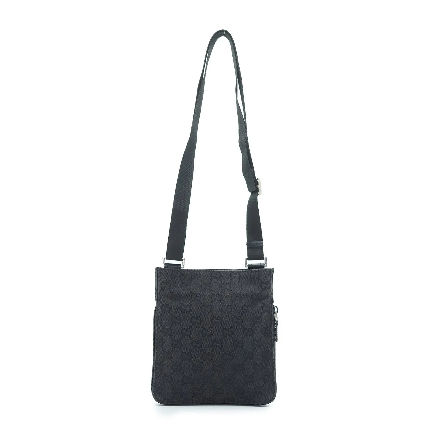 GG Canvas Zip Around Mini Messenger Crossbody Bag