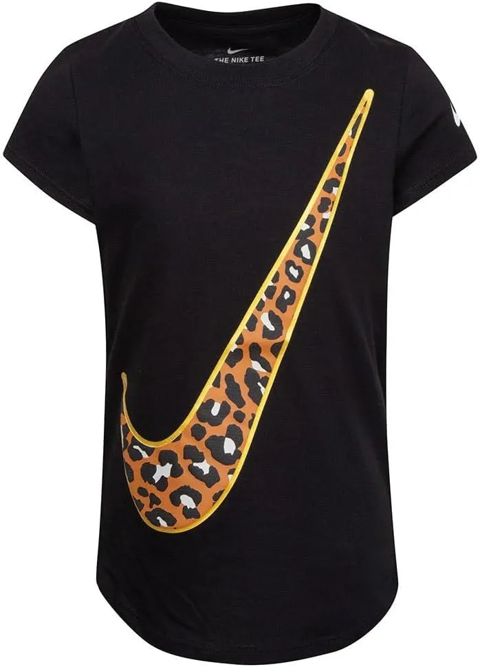 Girls T-Shirt Sleeve Graphic Black
