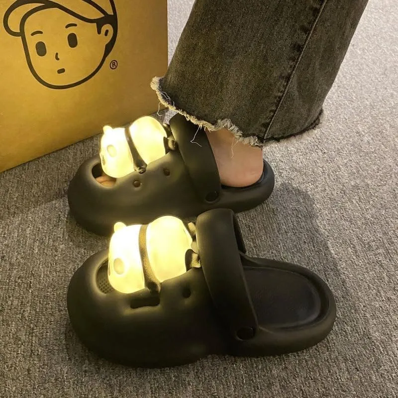Glow in The Dark Clogs for Women - Summer Light-Up Slides with Non-Slip Sole & Breathable Design