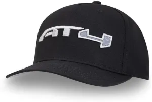 GMC AT4 Topographic Hat - Structured Chino Twill Snapback Cap - Officially Licensed by GM Black