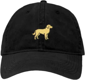 Go All Out Golden Retriever Standing Goldie Dog Lovers Dad Deluxe Trucker Flatbill Baseball Structured Embroidered Hat