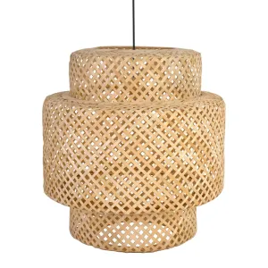 Gorgeous Wicker Pendant Light, Bamboo Chandelier Light Fixture, Natural Wicker Chandelier Bamboo Lamp Shade
