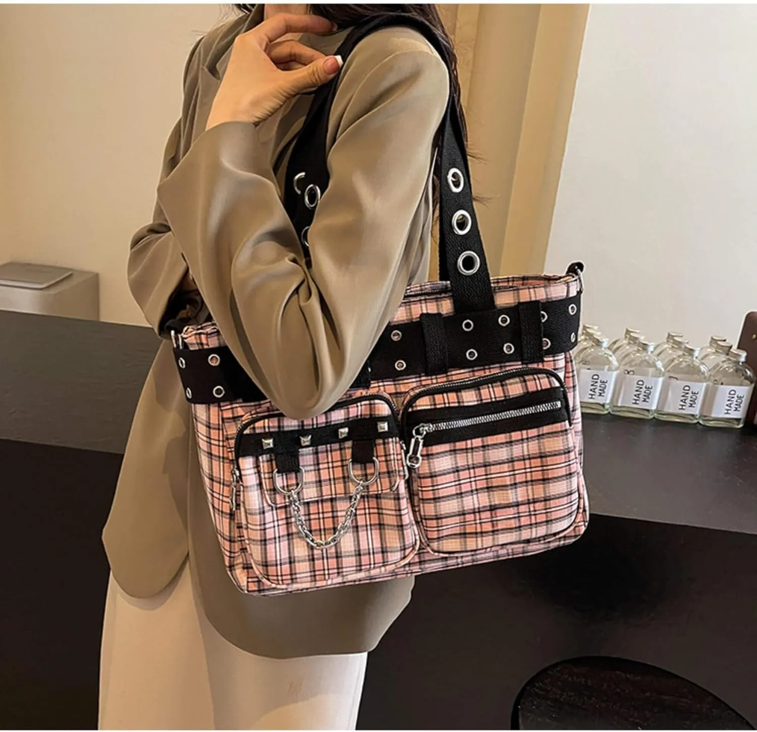 Goth Punk Messenger Bag, Emo Gothic Shoulder Bag