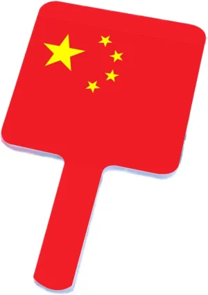 GOYMFKM Hand Held Mirror with Handle for Makeup, Novelty China Africa Flags Hand Mirror for Shaving, Portable Travel Vanity Mirror for Men Women(Square) White 9×16Cm
