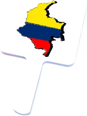 GOYMFKM Novelty Republic of Colombia Map Flag Hand Mirror Professional Makeup Barbers Shaving Salon Hand Held Mirrors Portable Compact Travel Mirror with Handle White 12×22Cm